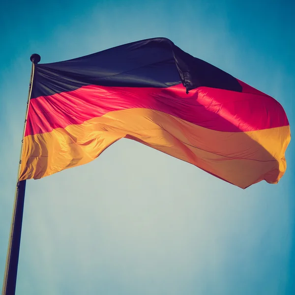 Retro wygląd flaga niemiecka — Zdjęcie stockowe