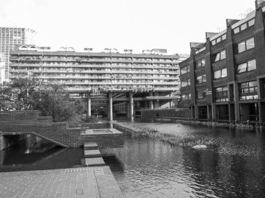Londra'nın siyah-beyaz barbican Emlak