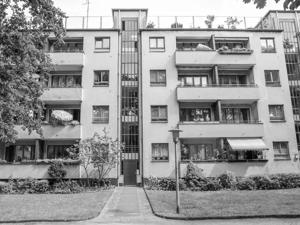 Czarno-białe siedlung siemensstadt — Zdjęcie stockowe
