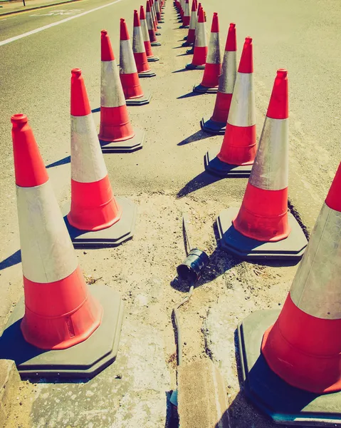 Retro olhar Traffic cone — Fotografia de Stock