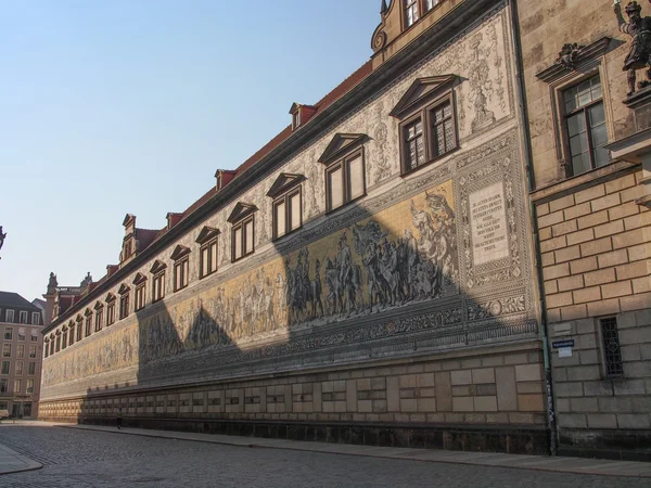 Fürstenzug der Prinzen in Dresden — Stockfoto