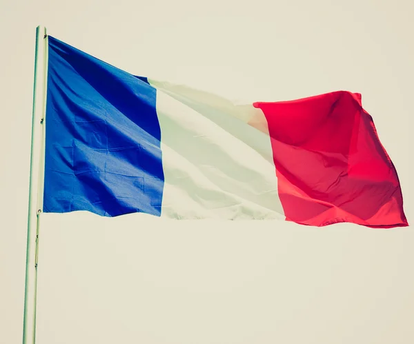 Französische Flagge im Retro-Look — Stockfoto
