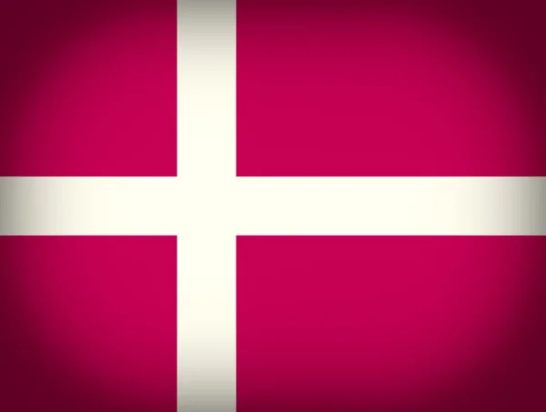 Retro look Flag of Denmark — Stock Photo, Image