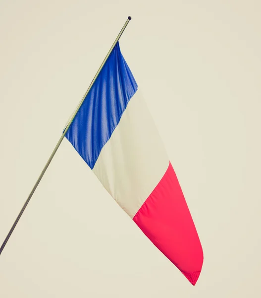 Retro olhar bandeira francesa — Fotografia de Stock