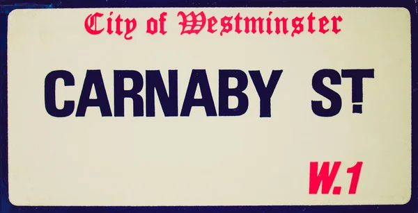 Retro look Carnaby Street sign — Stock Photo, Image