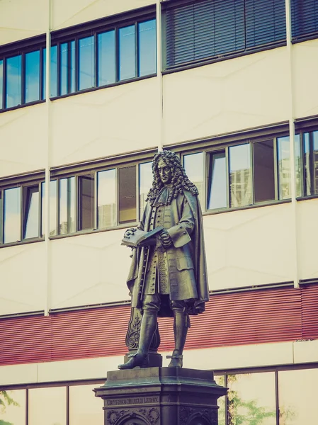 Leibniz Denkmal Leipzig — Fotografia de Stock