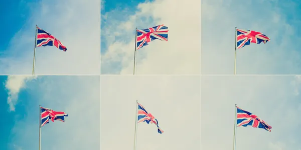 Regard rétro drapeau britannique — Photo