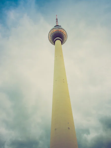 Retro vzhled tv věž Berlín — Stock fotografie