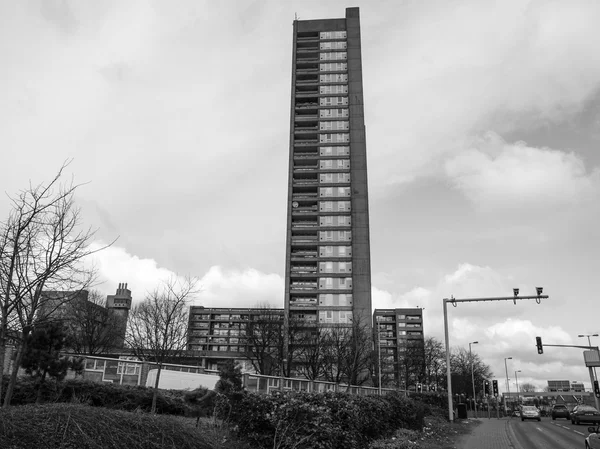 伦敦的黑色和白色 balfron 塔 — 图库照片