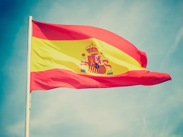 Retro-look vlag van Spanje voeren — Stockfoto