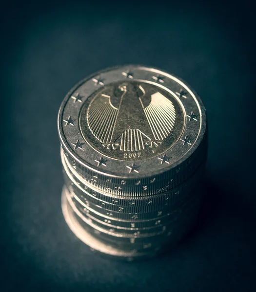 Retro look Euro coins — Stock Photo, Image