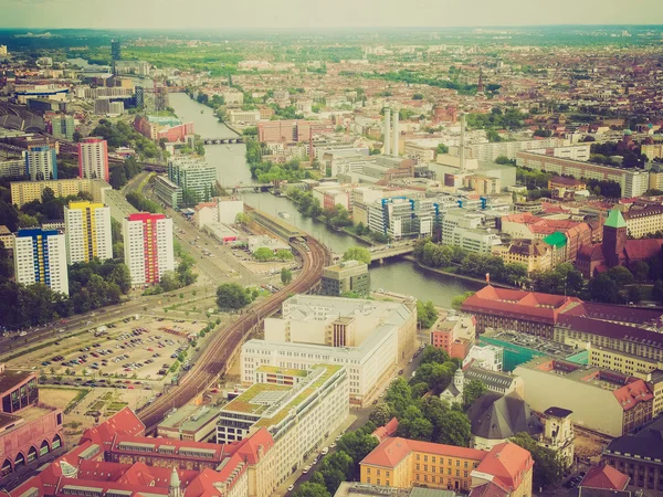 Retro-Look Berlin Luftaufnahme — Stockfoto