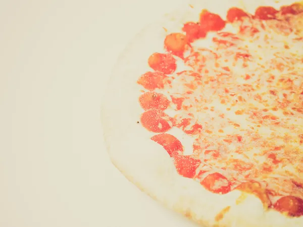 Retro-look pizza margherita — Stockfoto