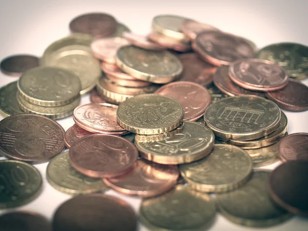 Euromünze im Retro-Look — Stockfoto