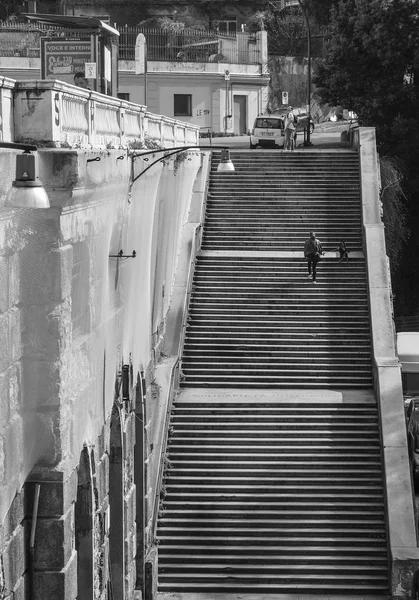 Black and white Albergo dei Poveri Genoa Italy — Stock Photo, Image