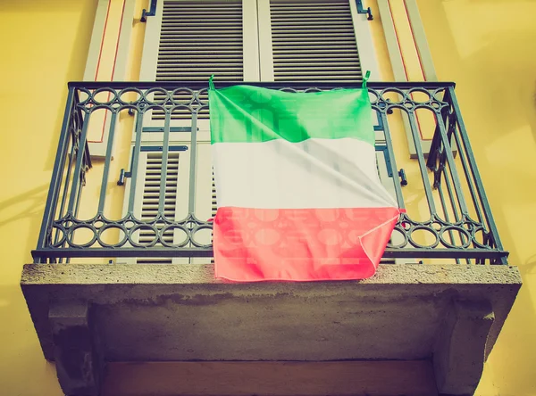 Retro-Look italienische Flagge — Stockfoto