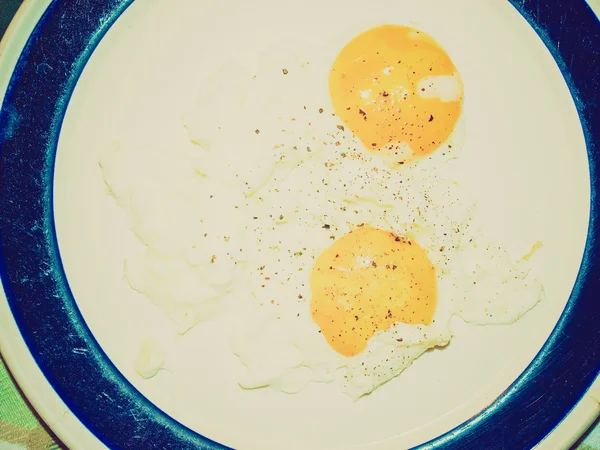 Retro look Fried egg — Stock Photo, Image