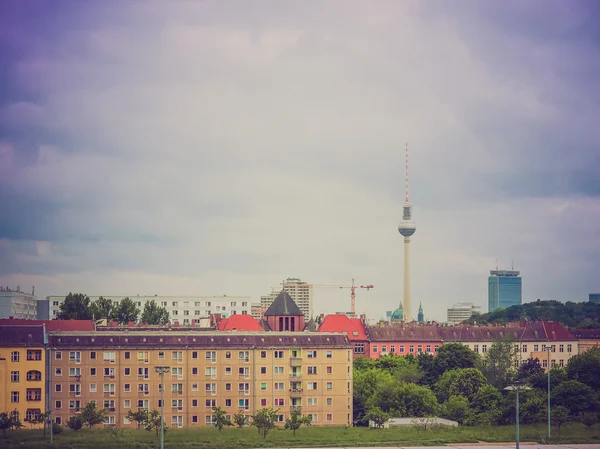 Mirada retro TV Tower Berlin — Foto de Stock