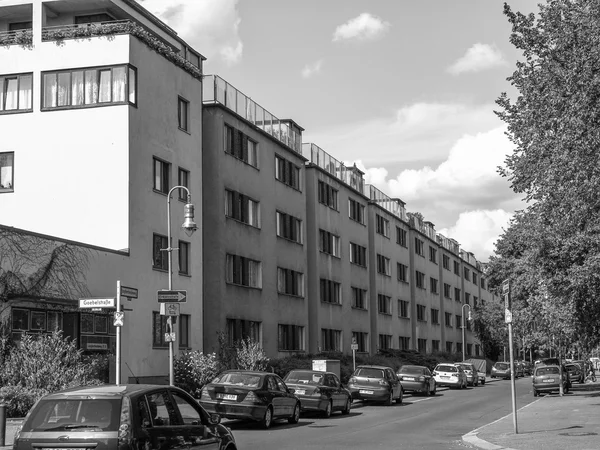 Czarno-białe siedlung siemensstadt — Zdjęcie stockowe