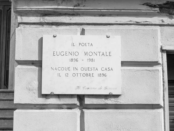 Casa Eugenio Montale em preto e branco — Fotografia de Stock