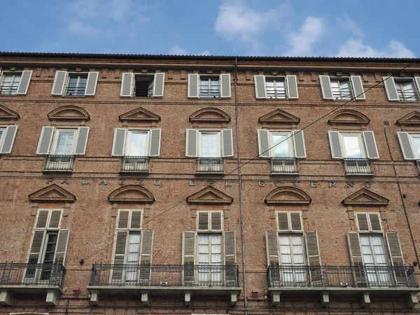 Palazzo Del Governo Translation Palace Government Turin Italy — Stock Photo, Image
