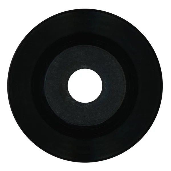 Vinyle Noir Disque Vintage Support Enregistrement Musique Analogique Avec Étiquette — Photo