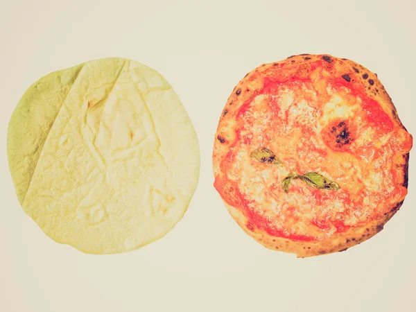 Aspecto retro Pizza Margherita —  Fotos de Stock