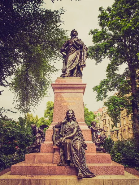 Mendelssohn Denkmal Leipzig — Zdjęcie stockowe