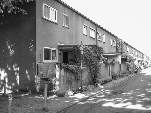 Black and white Siedlung Roemerstadt — Stock Photo, Image