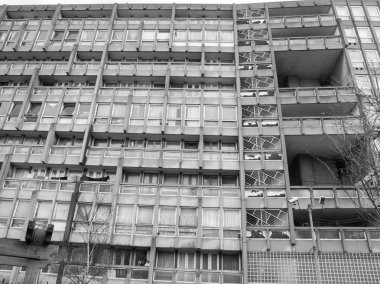 siyah-beyaz robin hood gardens Londra