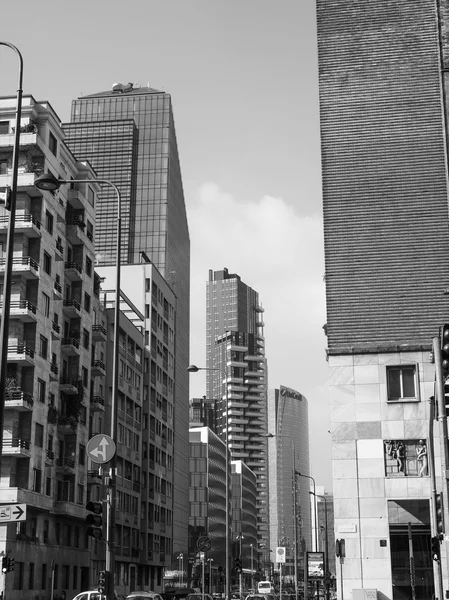 Blanco y negro Porta Nuova en Milán —  Fotos de Stock