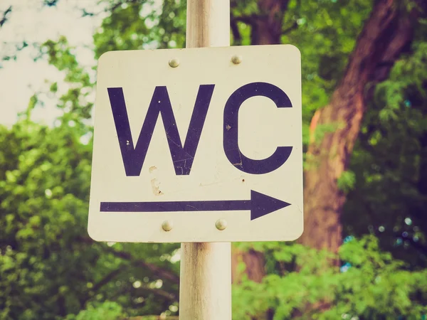 Toilettenschild im Retro-Look — Stockfoto