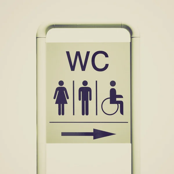 Retro look Toilet sign — Stock Photo, Image
