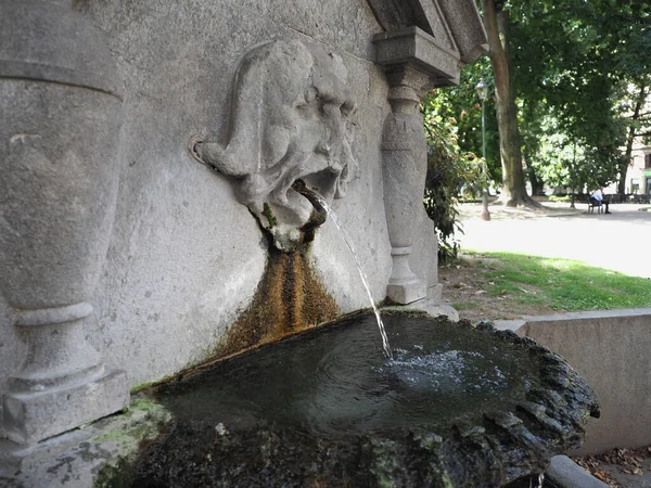 Fontana Dei Mascheroni Tłumaczenie Fontanna Masek Turyn Włochy — Zdjęcie stockowe