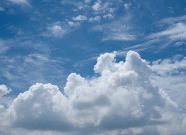 Arkaplan olarak kullanışlı bulutlu mavi gökyüzü