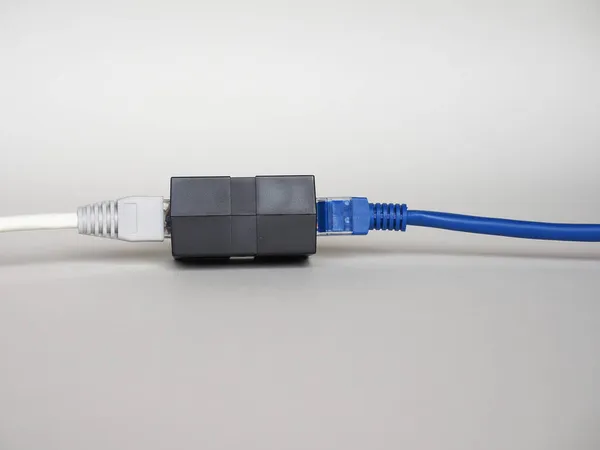 Ethernet Rj45 Lan Kabelaansluiting Stekker Voor Snelle Netwerkcommunicatie — Stockfoto