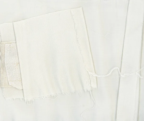 White Cotton Fabric Texture Useful Background — Stock Photo, Image