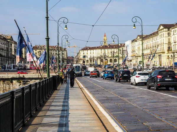 Turín Italia Circa Octubre 2021 Piazza Vittorio Emanuele —  Fotos de Stock