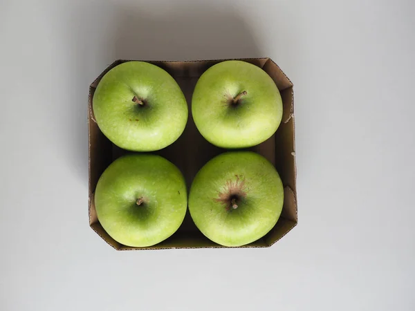 Groene Granny Smith Appel Wetenschappelijke Naam Malus Domestica Vegetarisch Fruit — Stockfoto