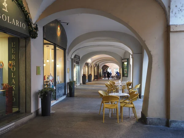 Chivasso Itália Circa Dezembro 2021 Torino High Street Arcades — Fotografia de Stock