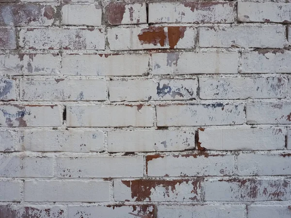 Industriële Witte Bakstenen Muur Nuttig Als Achtergrond — Stockfoto