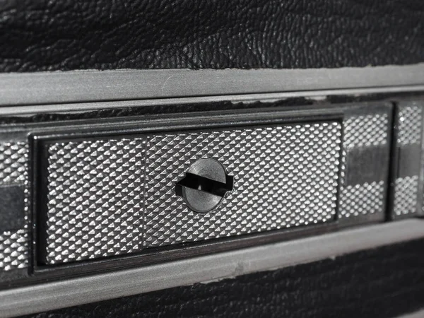 Detail Vintage Plastic Metal Suitcase — Zdjęcie stockowe
