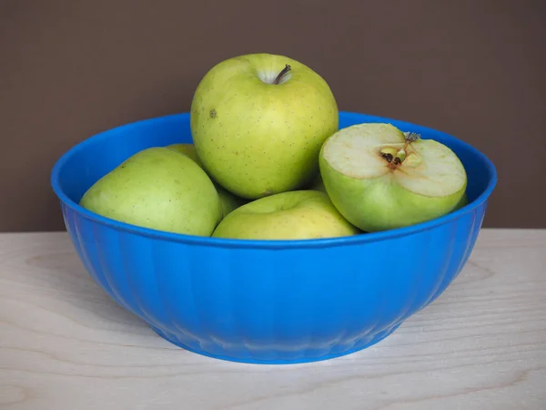 Verde Manzana Granny Smith Nombre Científico Malus Domestica Comida Vegetariana — Foto de Stock