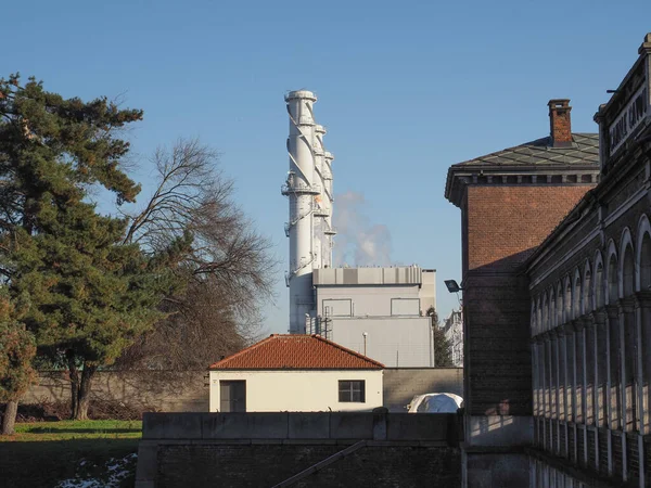 Natural Gas Thermoelectric Power Station Chivasso Italy — Stock Photo, Image