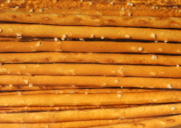 Crispy Baked Salted Pretzel Sticks Snack Food — 图库照片