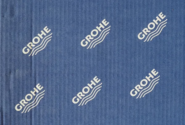 Hemer Niemcy Circa Grudzień 2021 Grohe Sign Product Box — Zdjęcie stockowe