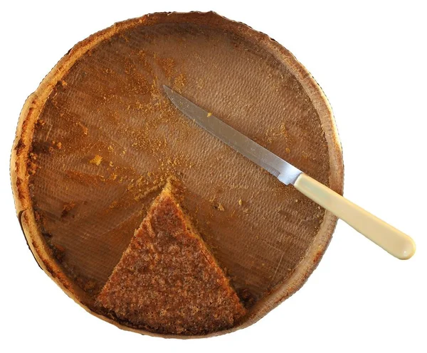 Hazelnut Cake Pie Vegetarian Food Isolated White Background — Stock Photo, Image