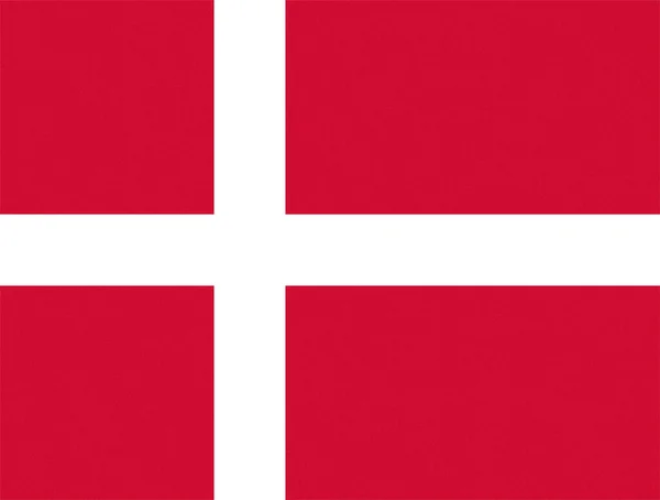 Danish National Flag Denmark Europe Texturized — Stock Photo, Image