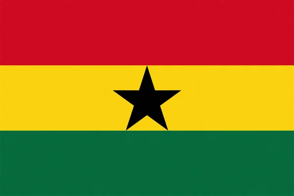 ガーナのガーナ国旗 アフリカの繊維化 — ストック写真