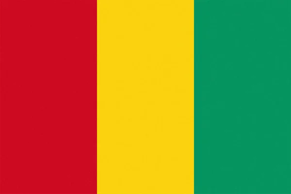 Guinese Nationale Vlag Van Guinee Afrika Getextureerd — Stockfoto